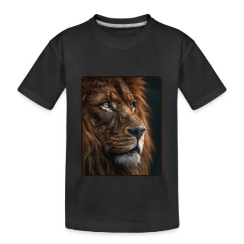 Lion Portrait Majestic Wildlife Design - Kid's Premium Organic T-Shirt