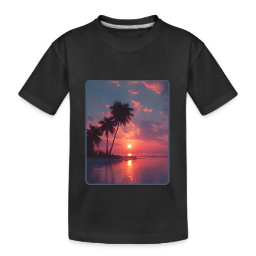 Tropical Sunset Ocean Reflection Design - Kid's Premium Organic T-Shirt