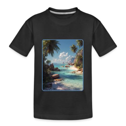 Tropical Island Paradise Ocean Design - Kid's Premium Organic T-Shirt
