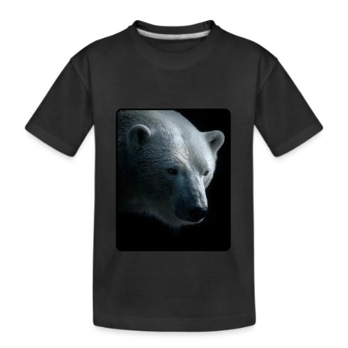 Polar Bear Close-Up Wildlife Design - Kid's Premium Organic T-Shirt