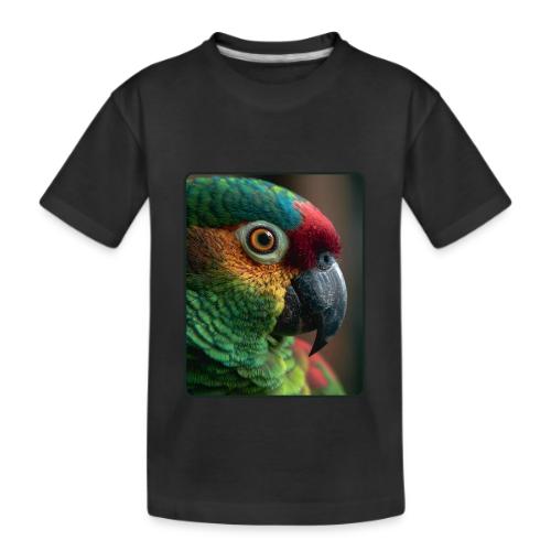 Colorful Parrot Close-Up Design - Kid's Premium Organic T-Shirt