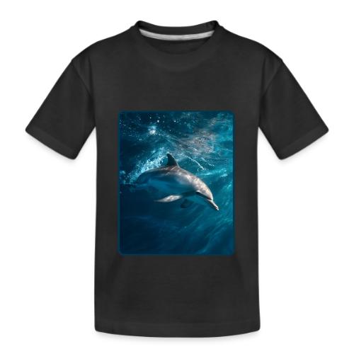 Dolphin Sunlit Ocean Serenity Design - Kid's Premium Organic T-Shirt