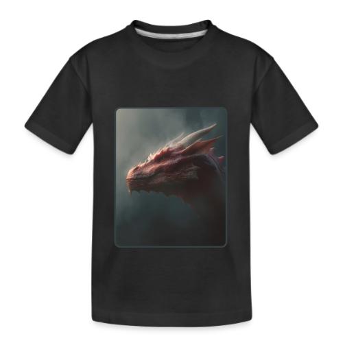 Red Dragon Fog Portrait Design - Kid's Premium Organic T-Shirt
