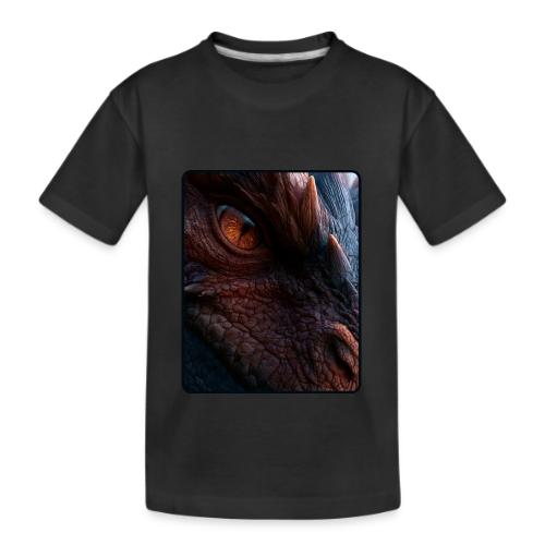 Fierce Ancient Dragon Portrait Design - Kid's Premium Organic T-Shirt