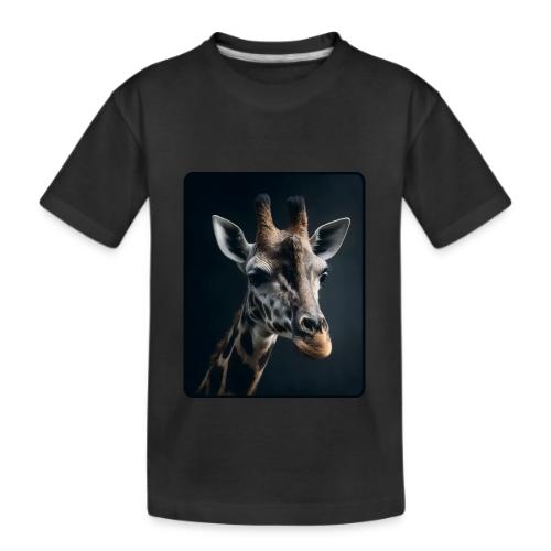 Majestic Giraffe Artistic Portrait Design - Kid's Premium Organic T-Shirt