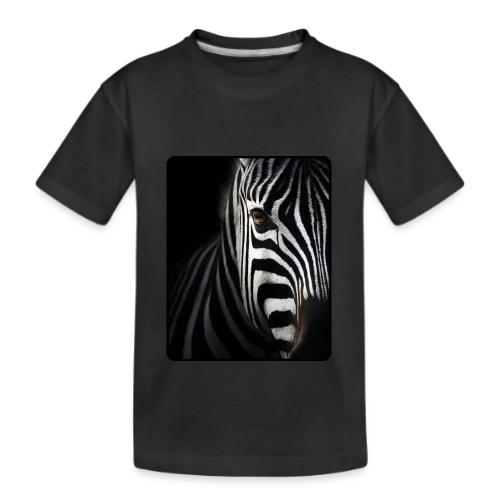Zebra High Contrast Portrait Design - Kid's Premium Organic T-Shirt