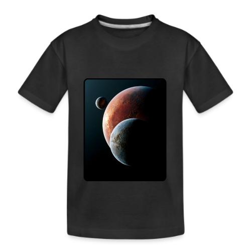 Three Planets Deep Space Design - Kid's Premium Organic T-Shirt