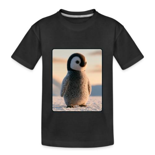 Cute Penguin Chick Sunrise Design - Kid's Premium Organic T-Shirt