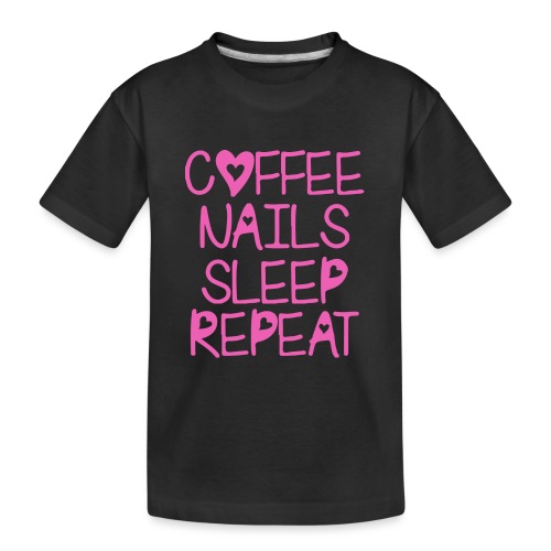 Coffee Nails Pink - Kid's Premium Organic T-Shirt