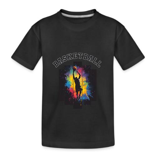Basketball Slam Dunk Splash Design - Kid's Premium Organic T-Shirt