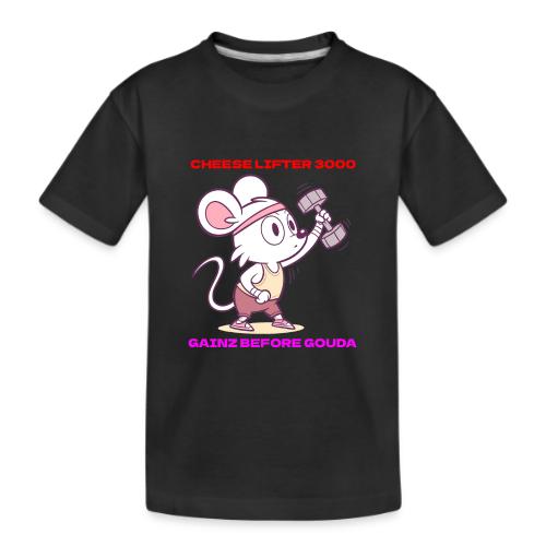 Cheese Lifter 3000 | Funny Gym Rat Mouse tshirt - Kid's Premium Organic T-Shirt