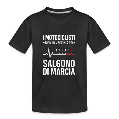 Motorcyclists Never Age Heartbeat Design - Kid's Premium Organic T-Shirt