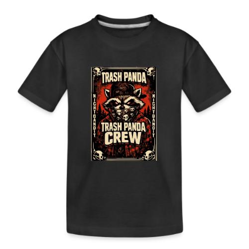 Midnight Forager Raccoon Mushroom Hunter - Kid's Premium Organic T-Shirt