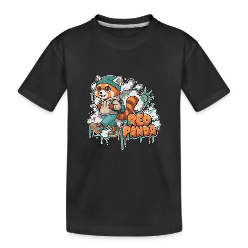 Red Panda Street Graffiti Vibes - Kid's Premium Organic T-Shirt