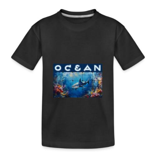 Ocean: Synthwave Shark - Kid's Premium Organic T-Shirt