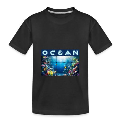 Ocean: Neon Reef Glow - Kid's Premium Organic T-Shirt