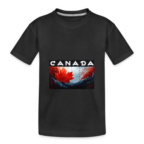Canada Icon in Color - Kid's Premium Organic T-Shirt