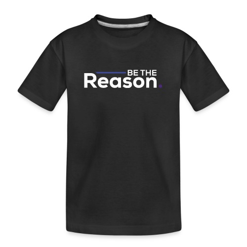 Be the Reason Logo (White) - Kid's Premium Organic T-Shirt