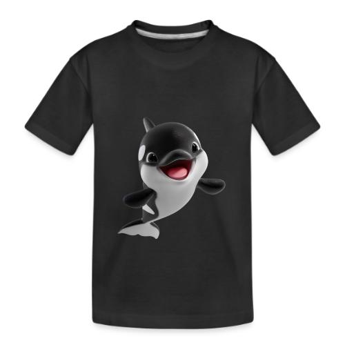 Smiling Cartoon Baby Orca - Kid's Premium Organic T-Shirt