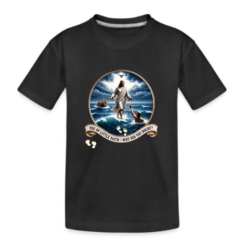Walking On Water Faith T Shirt, Christian Miracle - Kid's Premium Organic T-Shirt