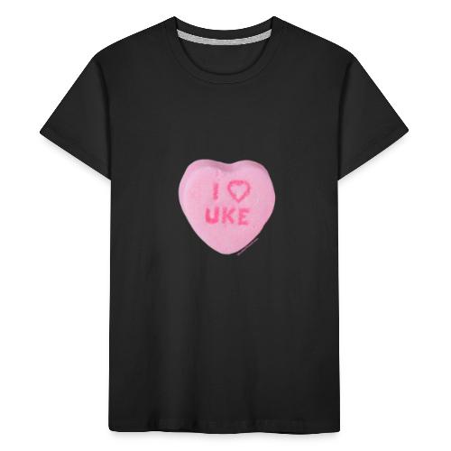 I Heart Uke - Kid's Premium Organic T-Shirt