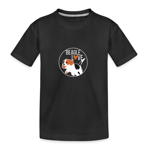 Beagle Love Puppy Playing - Kid's Premium Organic T-Shirt