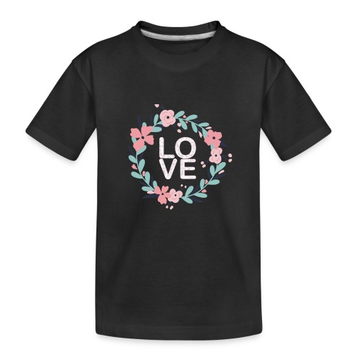love flower design - Kid's Premium Organic T-Shirt
