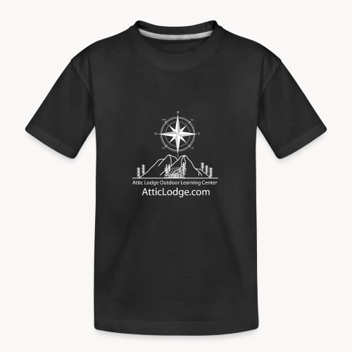 Attic Lodge - White on Dark Apparel - Kid's Premium Organic T-Shirt