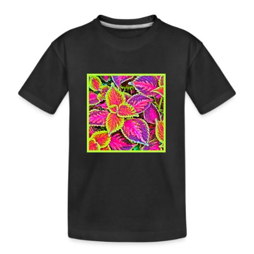 Vivid ChromaLeaf Harmony Pattern - Kid's Premium Organic T-Shirt