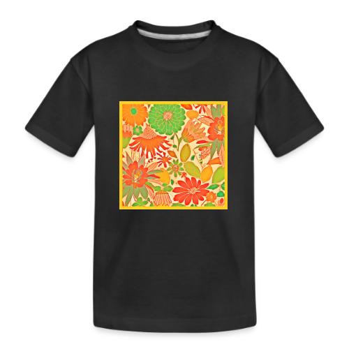 Vibrant Blossom Elegance Pattern - Kid's Premium Organic T-Shirt