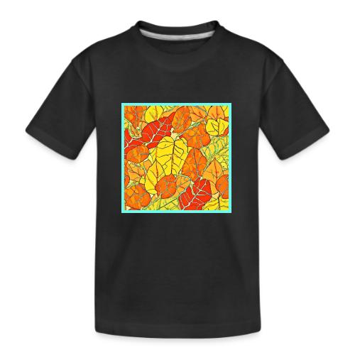 Neon Foliage Burst Vibrant Design - Kid's Premium Organic T-Shirt