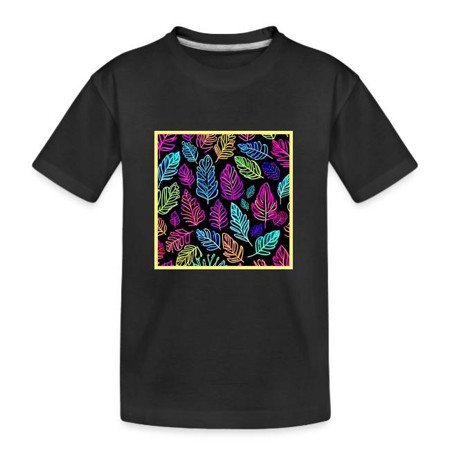 Luminous Foliage Tapestry: Neon Leaves Symphony