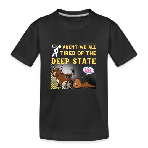 Tired Design for Dark Background - Kid's Premium Organic T-Shirt