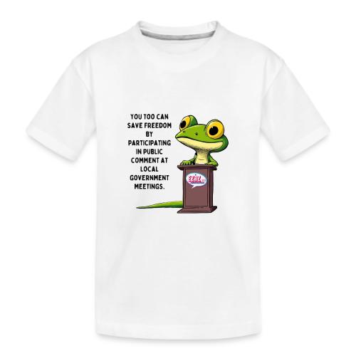 Public Comment Lizard Design - Kid's Premium Organic T-Shirt