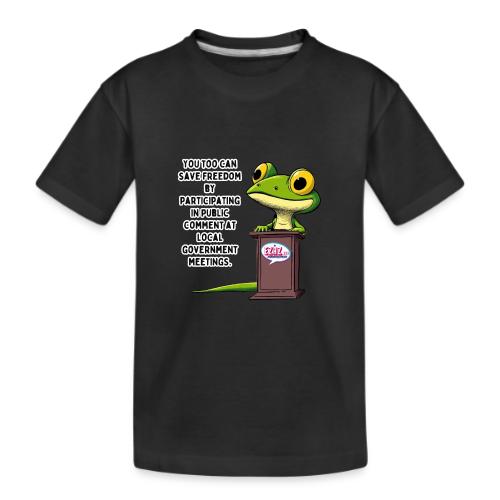 Public Comment Lizard Design - Kid's Premium Organic T-Shirt