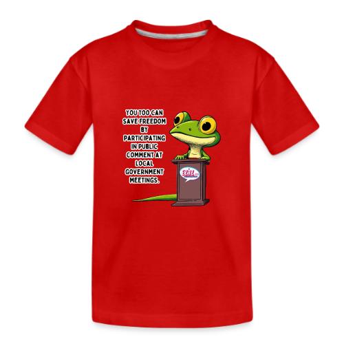 Public Comment Lizard Design - Kid's Premium Organic T-Shirt