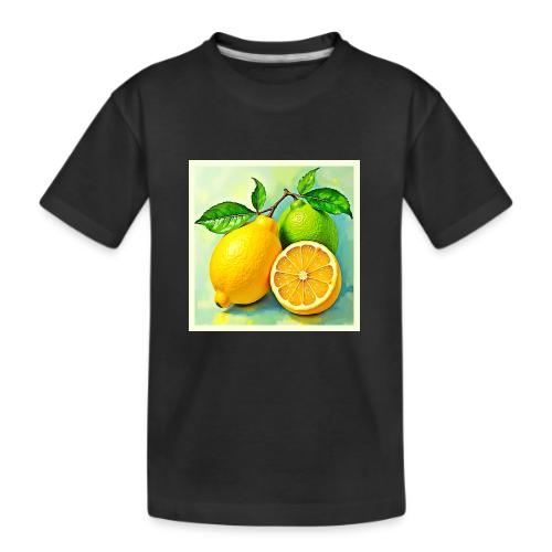 Zesty Citrus Burst of Sunshine Design - Kid's Premium Organic T-Shirt