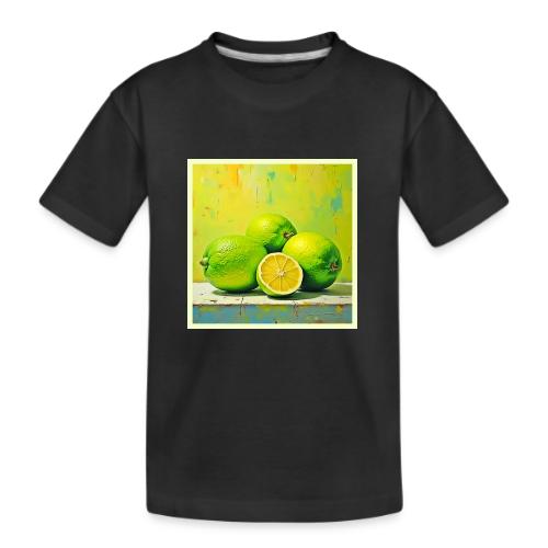 Limes' Bright Summer Pop Design - Kid's Premium Organic T-Shirt