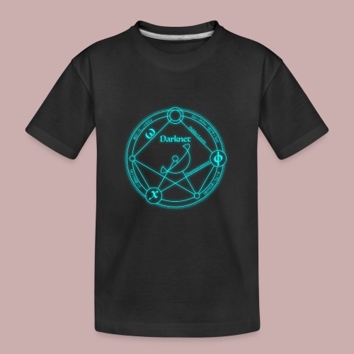 darknet logo cyan - Kid's Premium Organic T-Shirt