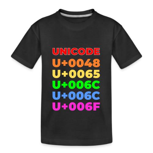 Hello, in unicode - Kid's Premium Organic T-Shirt