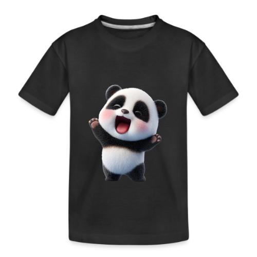 Happy Baby Panda Standing - Kid's Premium Organic T-Shirt