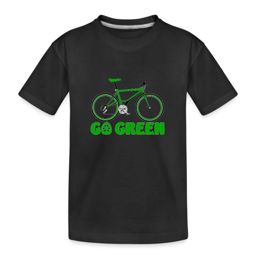 Go Green Earth Day Bike - Kid's Premium Organic T-Shirt