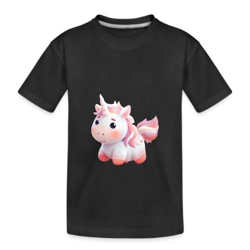 Sweet Cartoon Pink Unicorn - Kid's Premium Organic T-Shirt