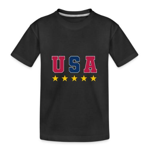 USA Varsity Stars - Kid's Premium Organic T-Shirt