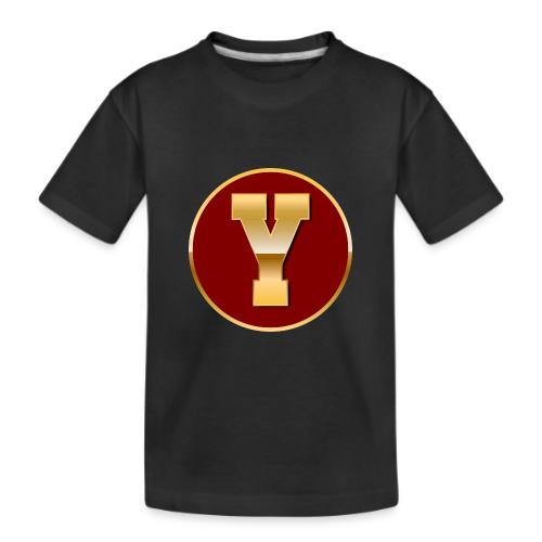 Letter Y – Capital Varsity Alphabet Monogram - Kid's Premium Organic T-Shirt