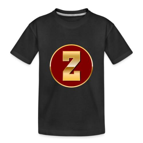 Letter Z – Capital Varsity Alphabet Monogram - Kid's Premium Organic T-Shirt