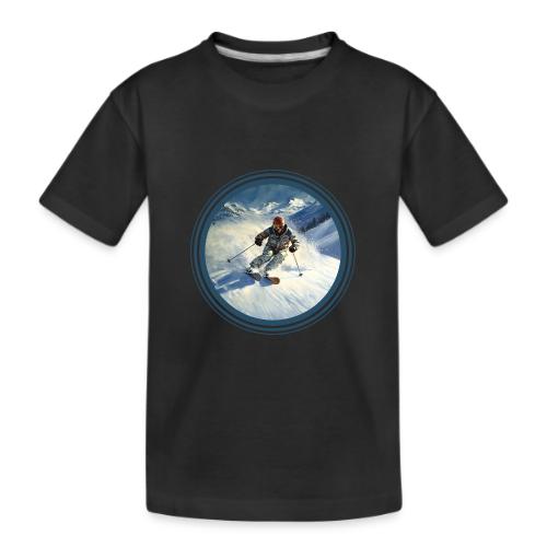 Skiing Power Moves - Kid's Premium Organic T-Shirt