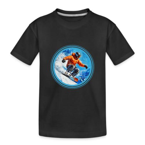 Snowboarding Motion - Kid's Premium Organic T-Shirt