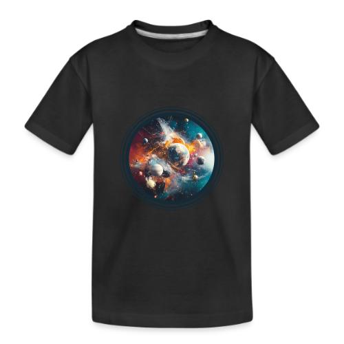 Planets in Acrylic Dreams - Kid's Premium Organic T-Shirt