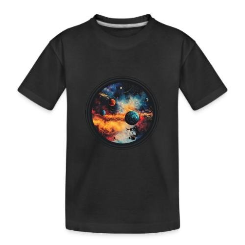 Cosmic Brush Planets - Kid's Premium Organic T-Shirt